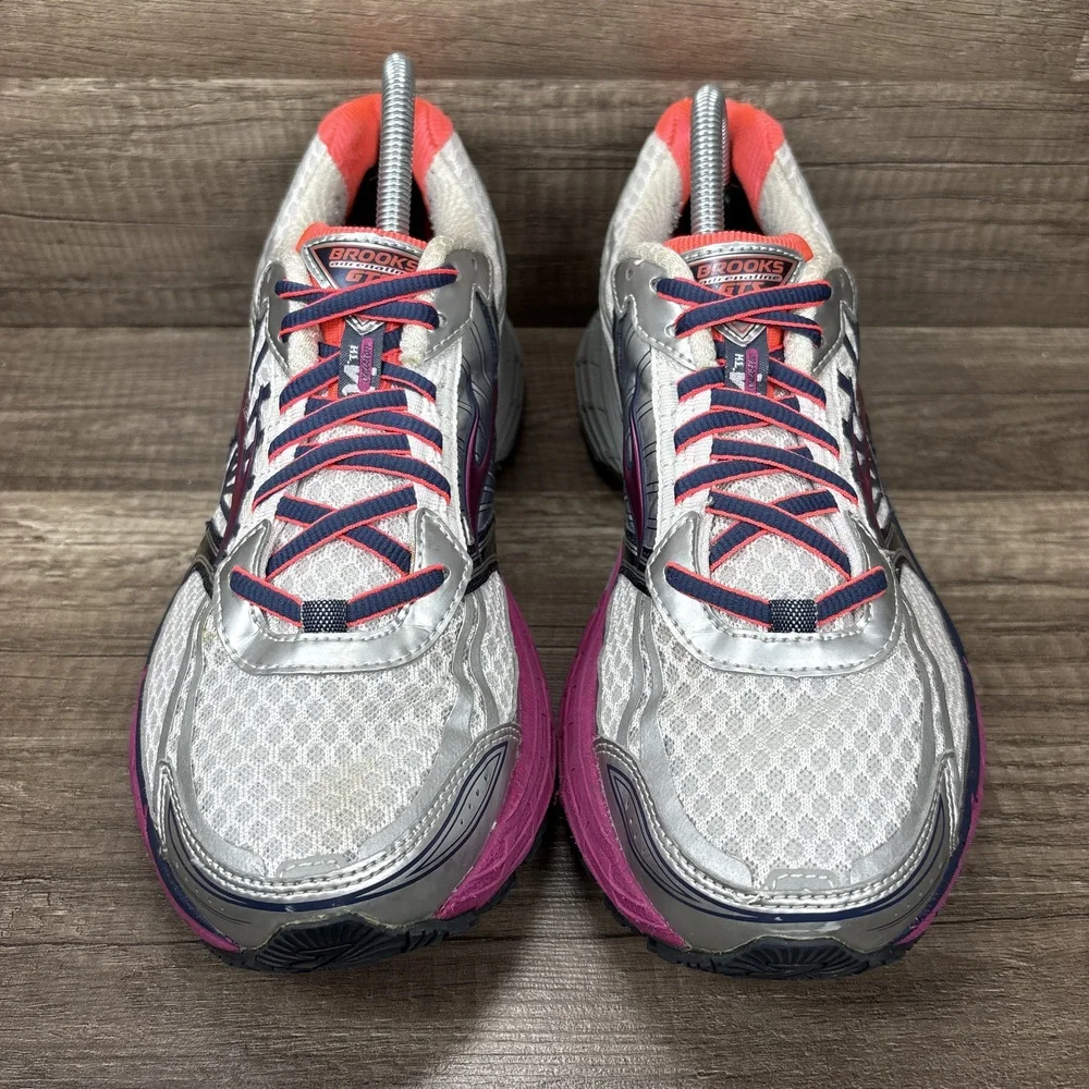 Brooks Adrenaline GTS 14 Silver Purple Womens Size 10 1201511B581 Running Shoes